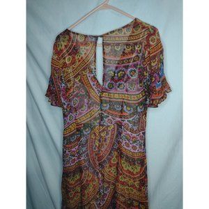 NWT beautiful size 16 women's Anthropologie multi pattern long dress